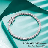 Charming 18K WGP Moissanite Diamonds Tennis Bracelets for Women Men - Silver Original Certified Bracelets - The Jewellery Supermarket