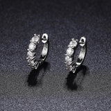 Exquisite 18KGP Round 3MM Moissanite Diamonds Passed Diamond Test Hoop Earrings Luxury Fine Jewellery