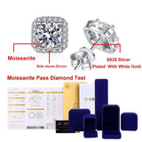 Real 0.5-1 Carat D Colour Moissanite Diamonds Stud Earrings - Sparkling Earring Wedding Engagement Jewellery - The Jewellery Supermarket