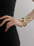 Hot Popular Gothic Unisex Snake-shaped Open Bracelets For Woman - Punk Hip-Hop Texture Bangles Party Jewellery - The Jewellery Supermarket