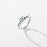 Sterling Silver Heart Engagement Open Dazzling AAAA Simulated Diamonds Romantic Ring - Wedding Jewellery - The Jewellery Supermarket