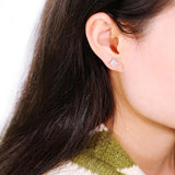 EWYA Real 1 Carat Princess Cut Moissanite Diamond Stud Earrings for Women Party Fine Jewelry 100% S925 Sterling Silver Earring - The Jewellery Supermarket