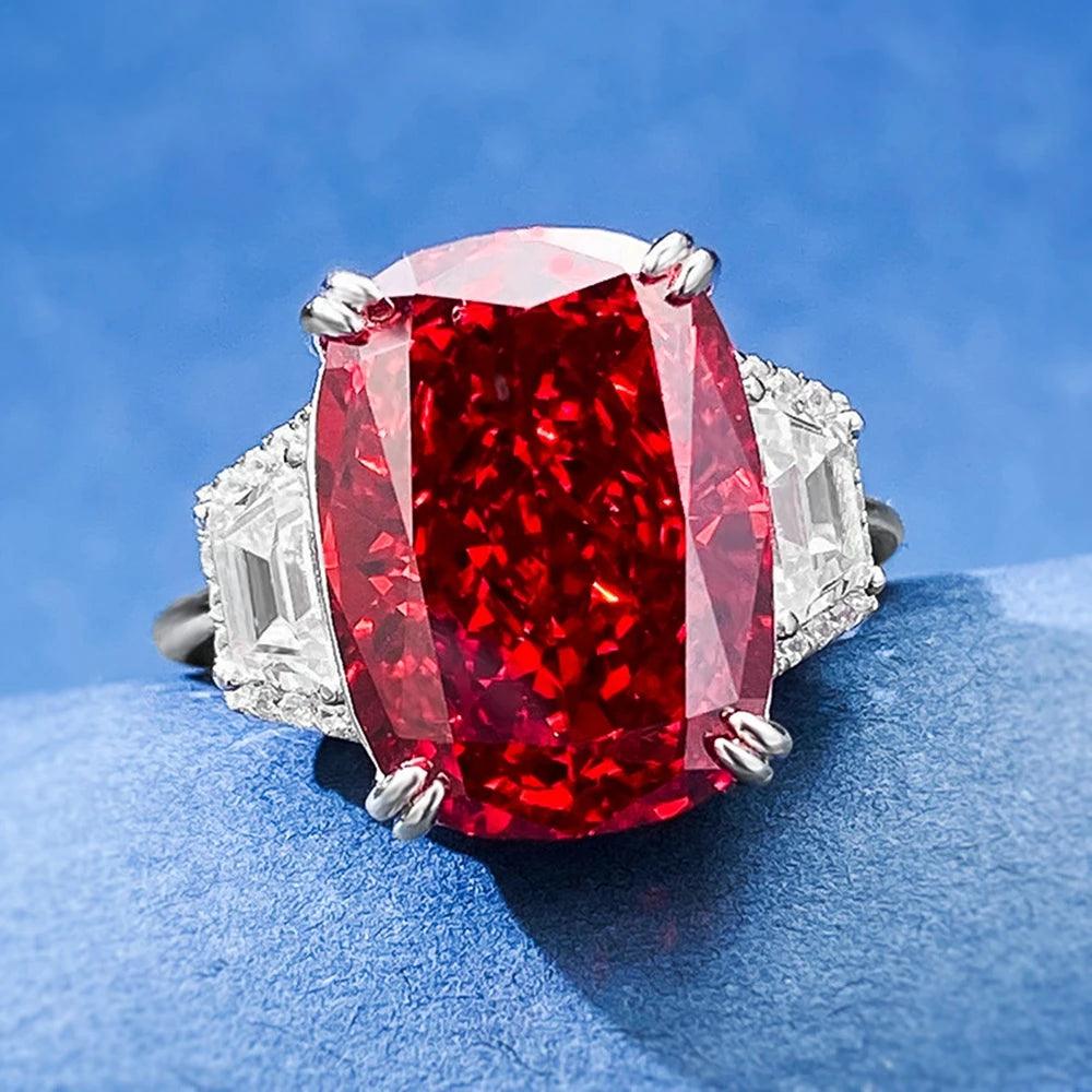 Marvellous Crushed Ice Cut High Quality AAAAA High Carbon Ruby Gemstone Fine Jewellery Rings - Ideal Gifts - The Jewellery Supermarket