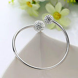 Fashion 925 Sterling Silver Lucky Beads charm Bangles For Women - Charm Bracelets Luxury Designer Jewellery - The Jewellery Supermarket