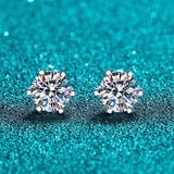 Admirable D Color VVS 2.0 Carat 100% Moissanite Diamonds Stud Earrings for Women - Screw Thread Studs Fine Jewellery - The Jewellery Supermarket