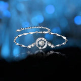 Super Trendy 0.5ct D Colour Moissanite Diamonds Feather Bracelet for Women 18K White Gold Plated Fine Jewellery