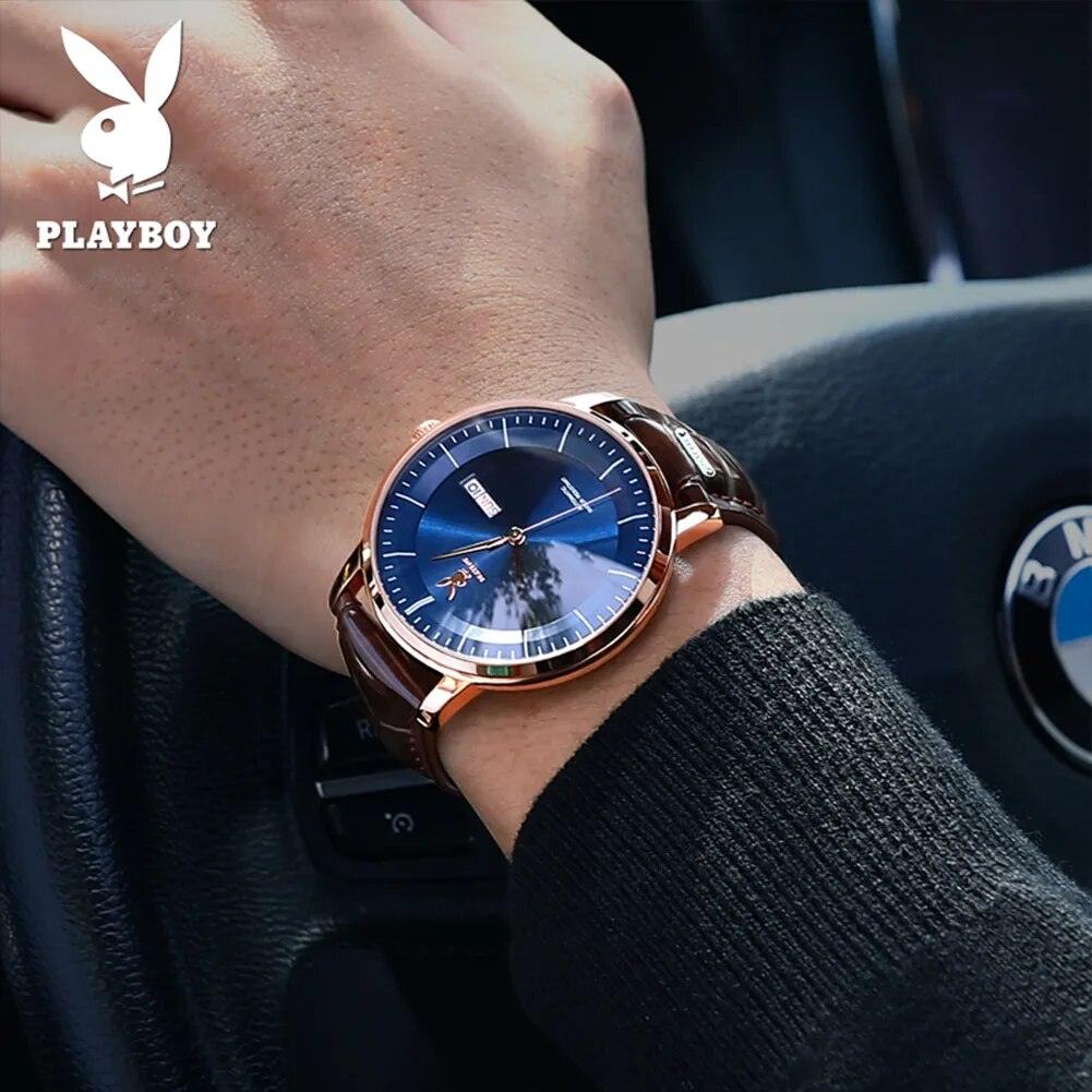 Famous Brand Fashion Leather Strap Waterproof Luxury Brand Automatic Mechanical Business Watch for Men - The Jewellery Supermarket