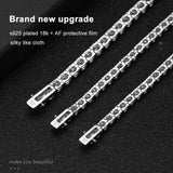 New 18K WGP D Colour VVS1 Moissanite Diamonds Tennis Bracelet Silver Bracelets For Women Men With GRA - The Jewellery Supermarket