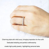 Alluring 2mm D Color Moissanite Diamonds Wedding Engagement Eternity Rings - 925 Sterling Silver Rings For Women - The Jewellery Supermarket