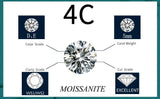 Sparkling D Colour VVS1 Moissanite Diamonds Lab Created Stud Earrings - Silver Fine Jewellery with GRA Certificate - The Jewellery Supermarket