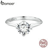Terrific 1.0CT D Colour VVS1 EX Round Moissanite Diamond Ring for Women - Silver Engagement Wedding Jewellery