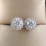 Amazing 0.5CT 5MM D Moissanite Diamonds Earrings Silver Wedding Party Birthday Gift Fine Jewellery - The Jewellery Supermarket