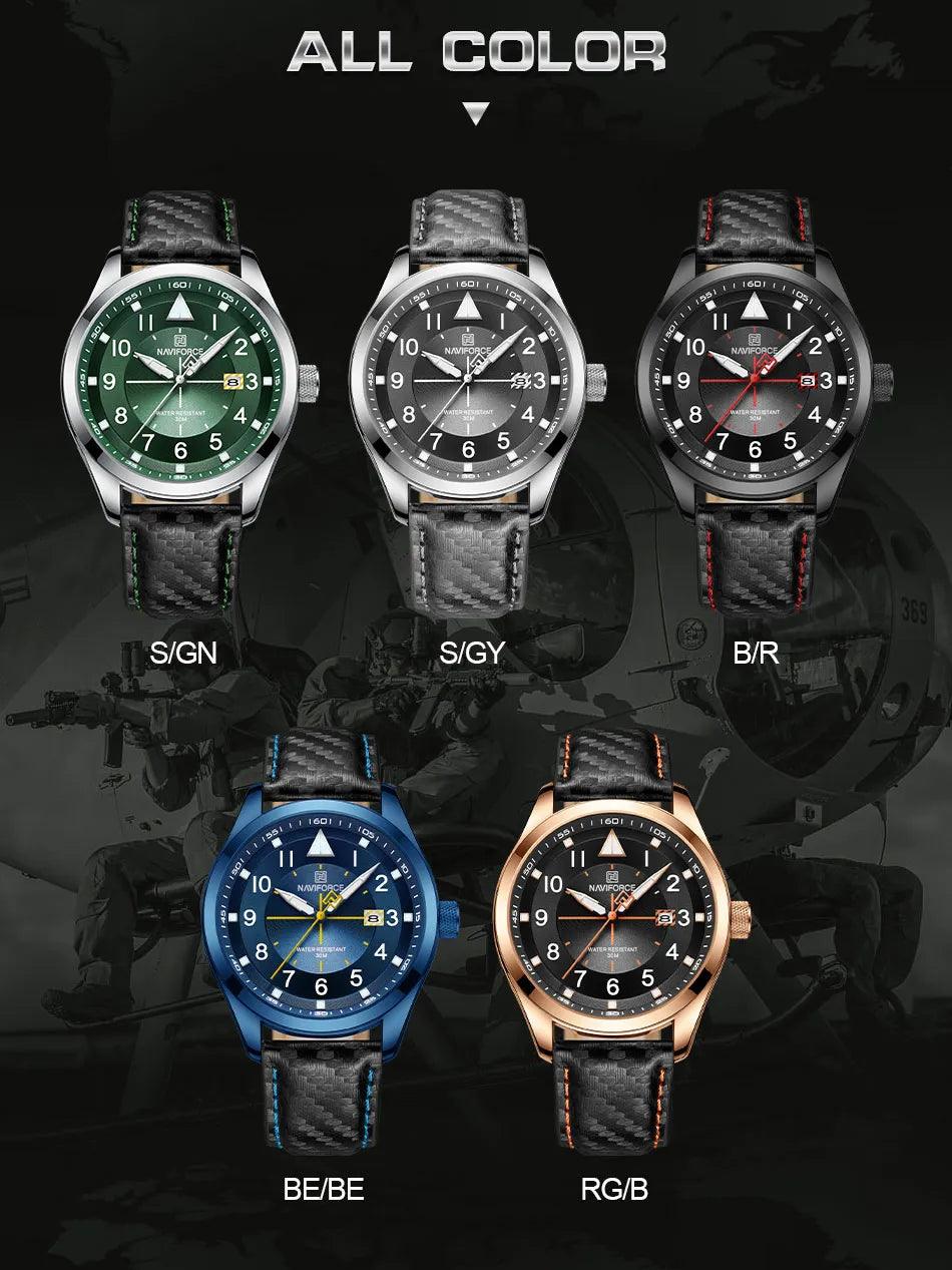 Top Brand Business Luminous Waterproof  Leather Strap Men's Quartz Watches Wristwatches for Men - The Jewellery Supermarket