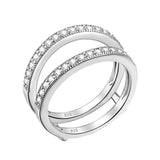 Stunning Three-Stone Princess Cut AAAAA Quality High Carbon Lab Created Diamond Fine Jewellery Rings Set - The Jewellery Supermarket