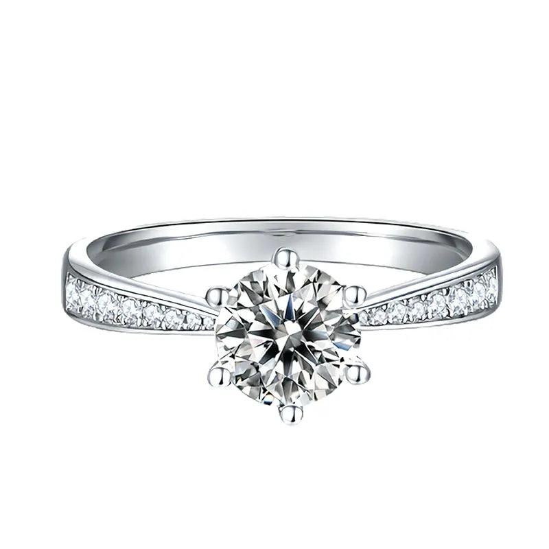 Fabulous Real 3 Carat Moissanite 925 Sterling Silver Round Brilliant Lab Diamond Wedding Engagement Rings - The Jewellery Supermarket