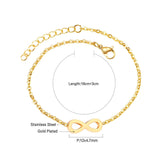 Simple Trendy Charm Bracelets for Women - Stainless Steel Infinity 8 Snowflake Hamsa Hand Tiny Chain Jewellery - The Jewellery Supermarket