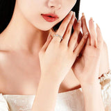 Fabulous D Color Moissanite Diamonds Eternity Rings For Women - Silver Wedding Engagement Fine Jewellery - The Jewellery Supermarket