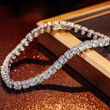 Fantastic D Colour VVS1 Full Moissanite Diamonds Tennis Chain Bracelets, Lab Diamond Silver Fine Jewellery with GRA