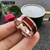New 8MM Dragon Design Beveled Polished Edges Tungsten Wedding Rings For Men and Women Classic Jewellery - The Jewellery Supermarket