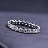 Gorgeous D Colour VVS1 Moissanite Eternity Rings For Women - 18K Gold Plated Engagement Wedding Rings
