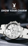 Famous Brand Luxury Watches for Men - Fashion Silicone Band Waterproof Sport Chronograph Quartz Male Wristwatches - The Jewellery Supermarket