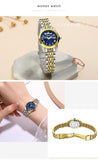 New Arrival Fashion Casual Crystal Dial Quartz Movement Date Ladies Stainless Steel Strap Quartz Watch - The Jewellery Supermarket