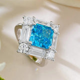 Excellent Crushed Ice Cut Aquamarine High Quality AAAAA High Carbon Diamonds for Women Ring - Fine Jewellery - The Jewellery Supermarket