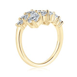 Wonderful Twist Shank 3.26CTW Moissanite Diamonds 10 Stones Eternity Rings - Anniversary Engagement Jewellery - The Jewellery Supermarket
