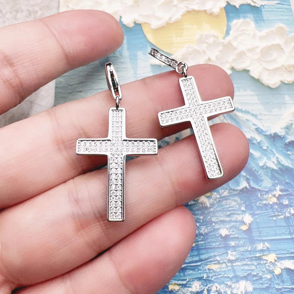 New Charm Pendant Cz Diamonds Cross Brand Europe Style Jewellery For Women -Vintage Gift In 925 Sterling Silver - The Jewellery Supermarket