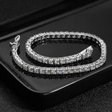 Astounding 18K WGP D Colour VVS1 Moissanite Diamonds Tennis Bracelet - Silver Certified Bracelet with GRA