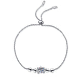 100% Real 1ct Moissanite Diamonds Bracelet for Women Party Wedding Fine Jewelry Silver Diamond Link Bracelets - The Jewellery Supermarket
