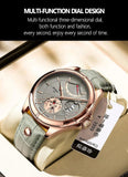 Swiss Brand Fashion Top Luxury Sport Men's Wristwatches -  Waterproof Luminous Leather Date Quartz Watches - The Jewellery Supermarket