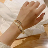 New French Temperament Cool Wind Design Opening Simple Atmosphere Ornaments Size Adjustable Bracelets for Women - The Jewellery Supermarket