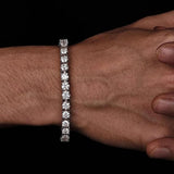 Astounding 18K WGP D Colour VVS1 Moissanite Diamonds Tennis Bracelet - Silver Certified Bracelet with GRA - The Jewellery Supermarket