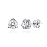 Amazing 1-3CT D Colour Moissanite Diamonds Studs Earrings for Women/Men , Sterling Silver Fine Jewellery - The Jewellery Supermarket