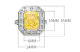 Elegant Style Yellow High Carbon Diamond Fashion Ring Inlaid with High Quality AAAAA High Carbon Diamonds Jewellery - The Jewellery Supermarket