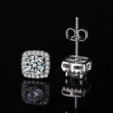 Amazing 1-2 Carat VVS1 D Colour Moissanite Diamonds Stud Earrings - Hip Hop Rock Style Silver Fine Jewellery - The Jewellery Supermarket