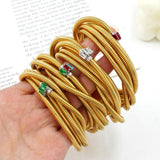Charming Multi-Layer Elastic Spiral PVD 18K Gold Plated Hyperbolic Stainless Steel Bracelets - Fashion Jewellery - The Jewellery Supermarket