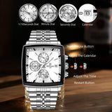 New Top Brand Stainless Steel Quartz Watch for Men - Fashion Waterproof Luminous Chronograph Date Sport Timepiece - The Jewellery Supermarket