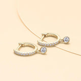 New Arrival D Colour VVS1 Moissanite Diamond Hoops Earrings - Huggie Drop Earrings 925 Silver Fine Jewellery - The Jewellery Supermarket
