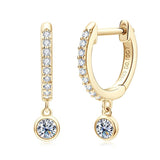 New Arrival D Colour VVS1 Moissanite Diamond Hoops Earrings - Huggie Drop Earrings 925 Silver Fine Jewellery