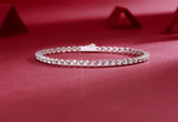 Sparkling Full 0.03ct D Colour Moissanite Diamonds Tennis Bracelet for Women, Fine Jewellery Diamond Link Bracelets - The Jewellery Supermarket