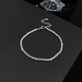 Crystal Charm Bracelets for Women - Gold Colour Beaded Chain Double Layered Adjustable Bracelets Jewellery - The Jewellery Supermarket