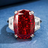 Marvellous Crushed Ice Cut High Quality AAAAA High Carbon Ruby Gemstone Fine Jewellery Rings - Ideal Gifts - The Jewellery Supermarket