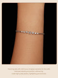 Lovely Sparkling Moissanite Diamonds Bracelet - Adjustable Strand Bracelet for Women Engagement Fine Jewellery - The Jewellery Supermarket