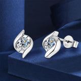 Superb 1 Carat D Colour VVS1 Moissanite Diamonds Earrings for Women Silver Diamond Stud Earrings Wedding Jewellery - The Jewellery Supermarket