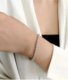 Remarkable 18K WGP 3MM D Colour VVS1 Moissanite Diamonds Tennis Bracelets - Silver Bracelets for Women - The Jewellery Supermarket