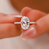 Outstanding 1ct 2ct 3ct Oval D Colour VVSI Moissanite Diamond Sparkling Wedding Eternity Fine Rings