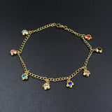 New Boho Colorfully Flower Anklet For Women - Daisy Stainlesss Steel Beach Chain Waterproof Jewellery