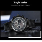 Original Famous Brand Skyhawk Fashion Sports Luxury Stainless Steel Mechanical Business Casual Waterproof  Watches